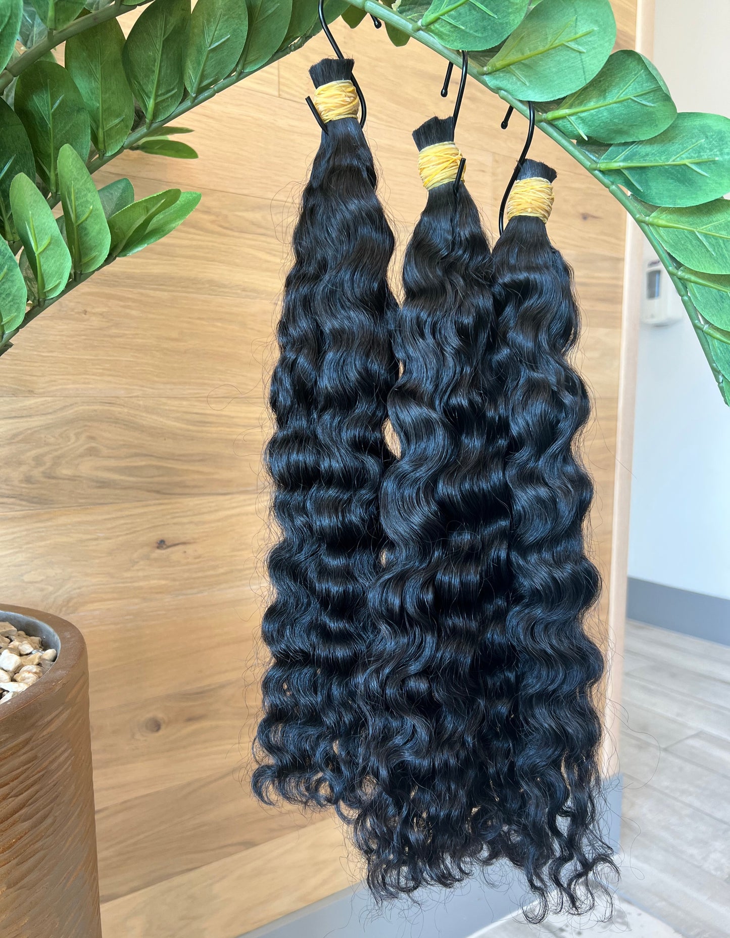 Raw Bora Curly Bulk Hair - Black image 4