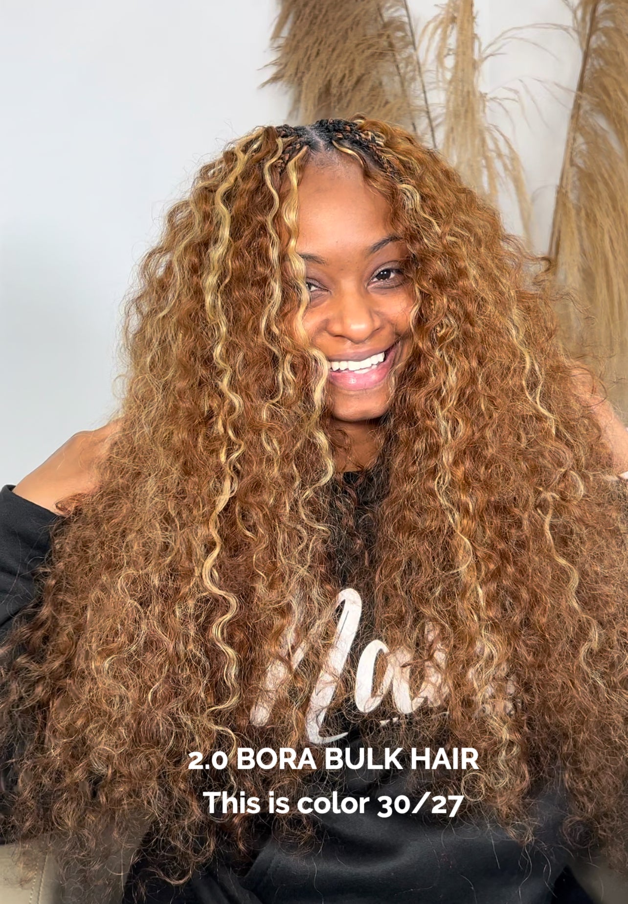 Raw Bora Curly Bulk Hair - COLOR 30 image 1