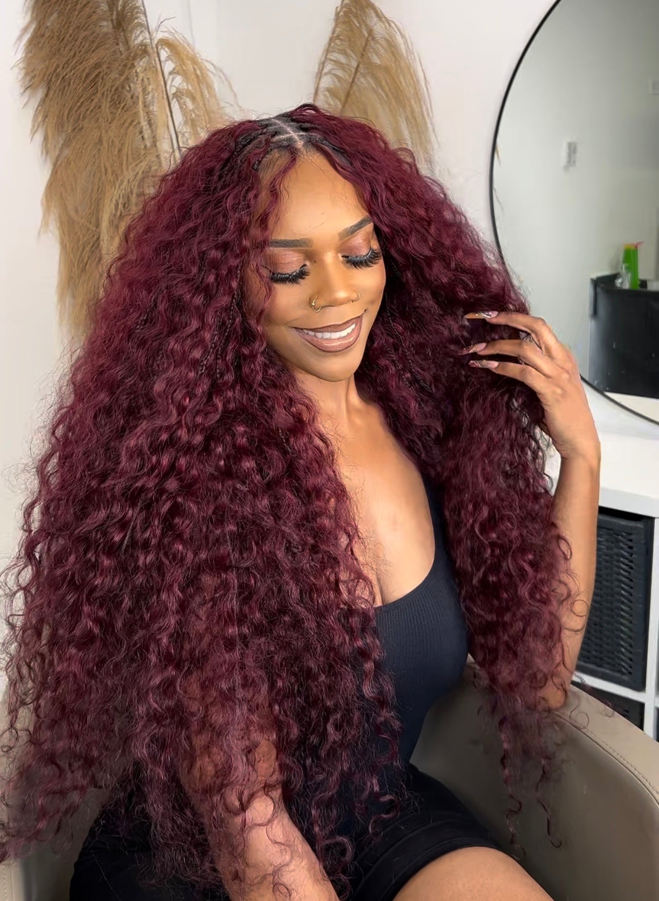Raw Bora Bulk Hair - Burgundy