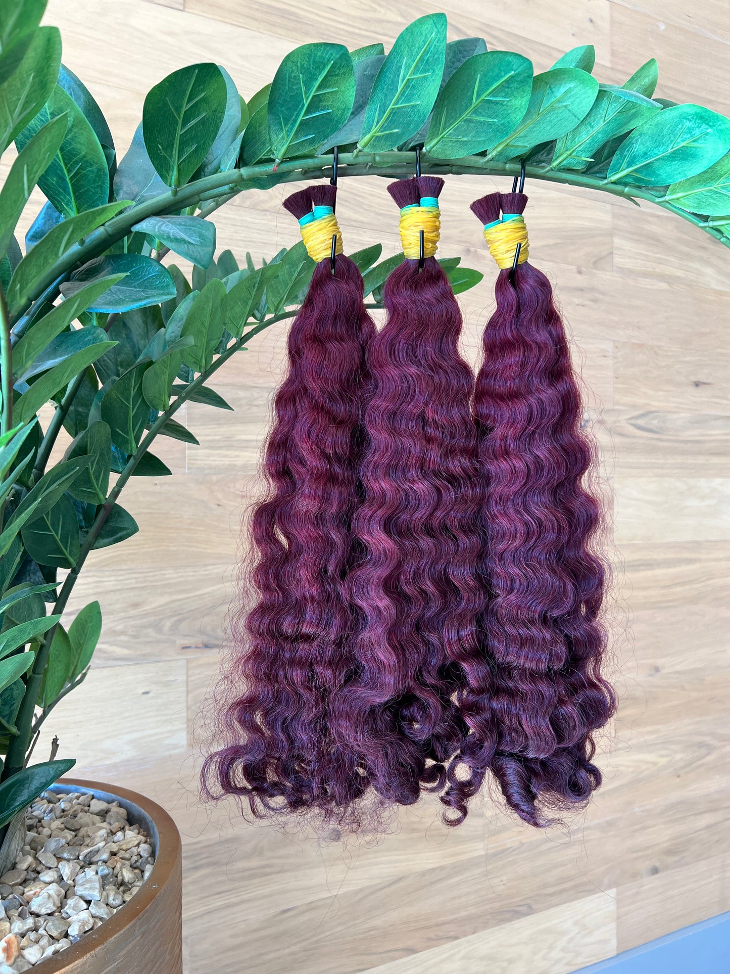 Raw Bora Bulk Hair - Burgundy